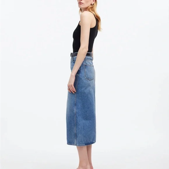 Madewell The Rilee Denim Midi Skirt - Picture 3 of 9